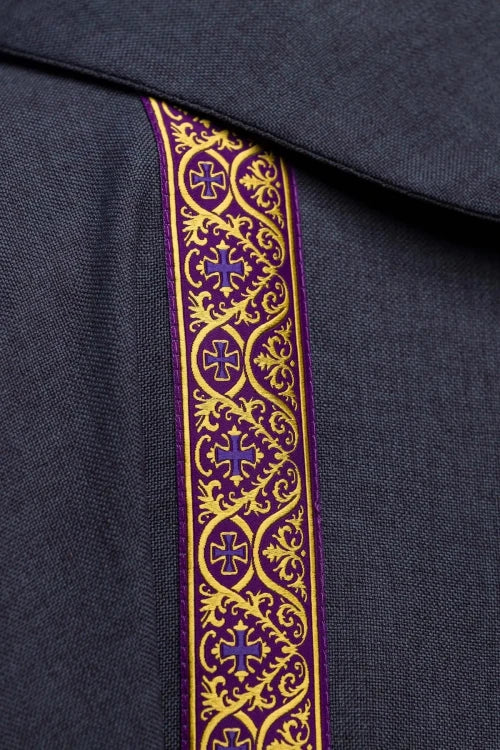 Purple Chasuble with cross motif on a jacquard band - Variant II - gallery view 6