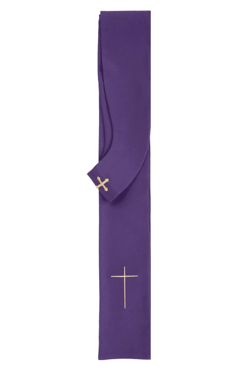 Purple Chasuble with embroidered cross symbol - Variant II - gallery view 3