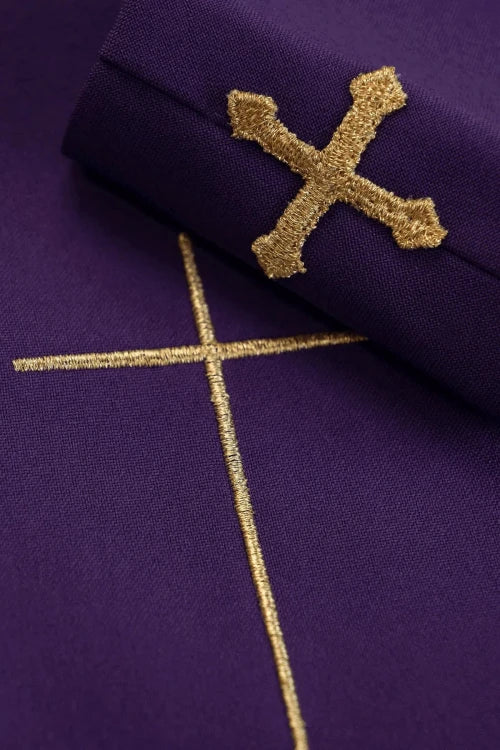 Purple Chasuble with embroidered cross symbol - Variant II - gallery view 4