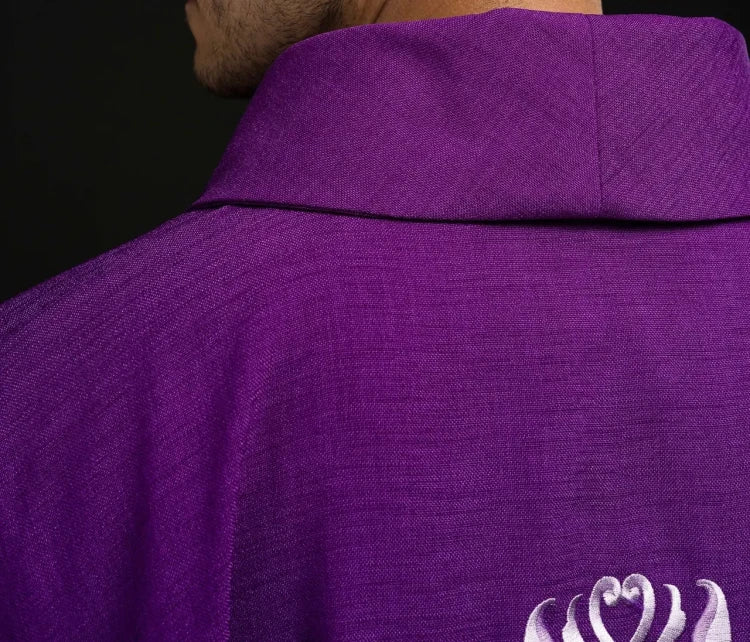 Purple Chasuble with embroidered cross - Variant II - gallery view 5