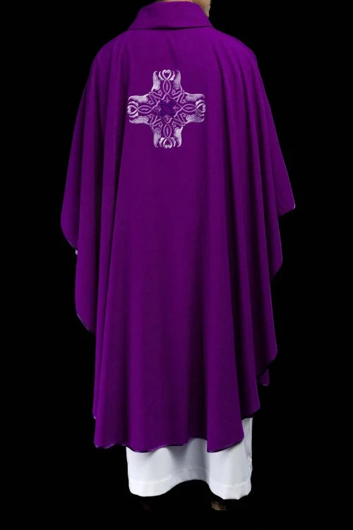 Purple Chasuble with embroidered cross - Variant II - gallery view 8