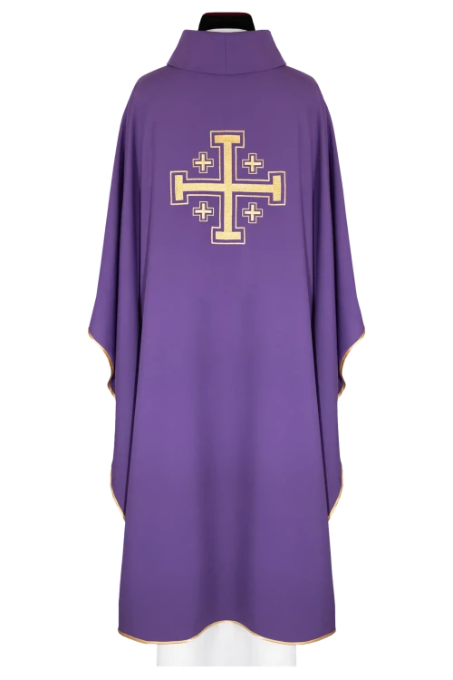 Purple Chasuble with embroidered cross - Variant III - gallery view 2
