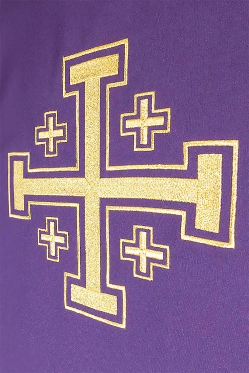 Purple Chasuble with embroidered cross - Variant III - gallery view 3