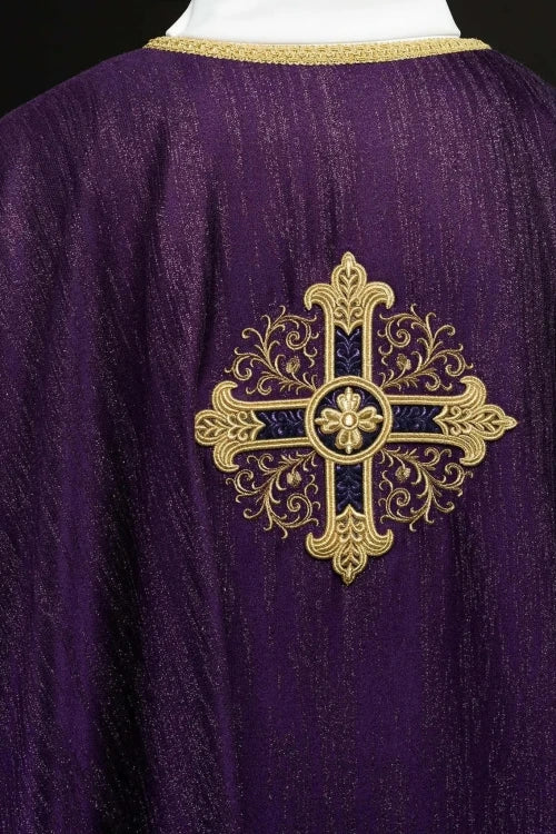 Purple Chasuble with embroidered cross - Variant IV - gallery view 7