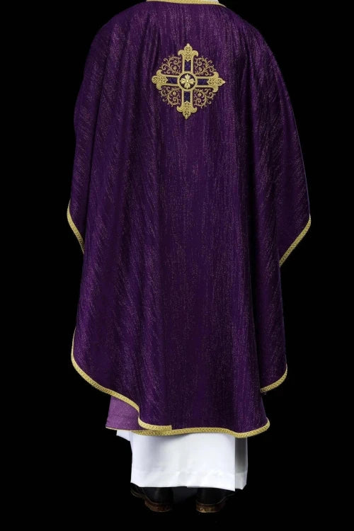Purple Chasuble with embroidered cross - Variant IV - gallery view 8