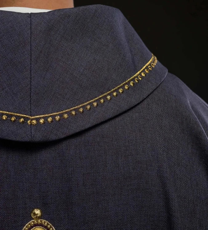 Purple Chasuble with embroidered cross - Variant VII - gallery view 6