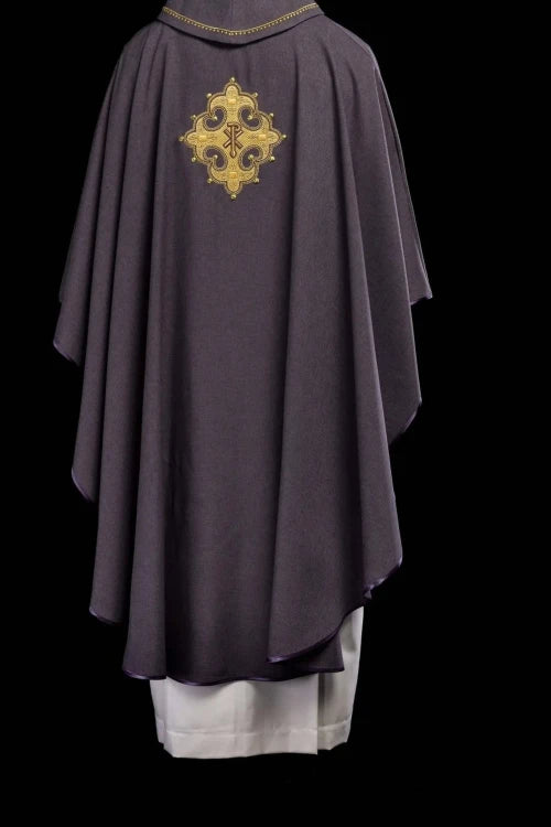 Purple Chasuble with embroidered cross - Variant VII - gallery view 8