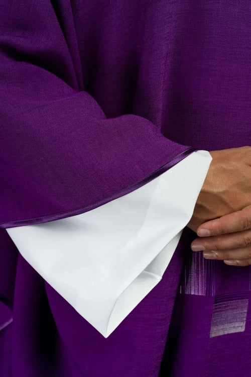 Purple Chasuble with embroidered crosses - Variant III - gallery view 4
