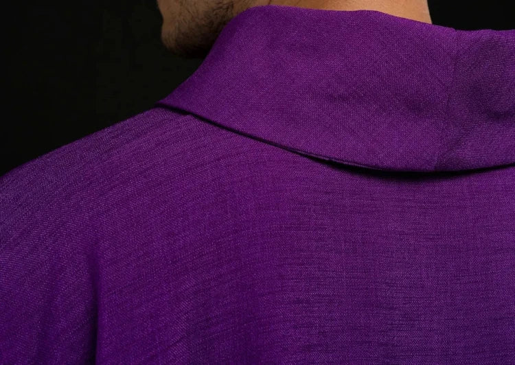 Purple Chasuble with embroidered crosses - Variant III - gallery view 6