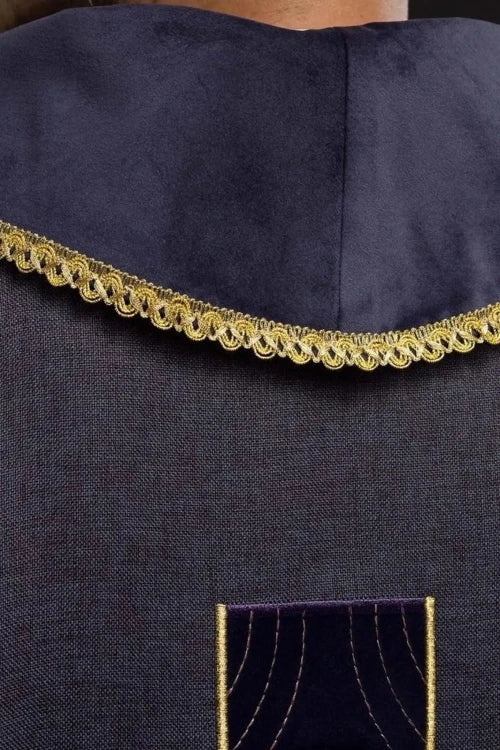 Purple Chasuble with embroidered crosses - Variant IV - gallery view 6