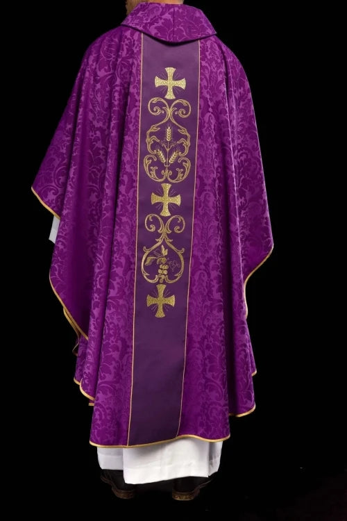 Purple Chasuble with embroidered decorative band - Variant II - gallery view 7
