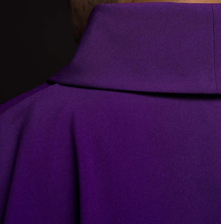 Purple Chasuble with gold IHS embroidery - Variant III - gallery view 5
