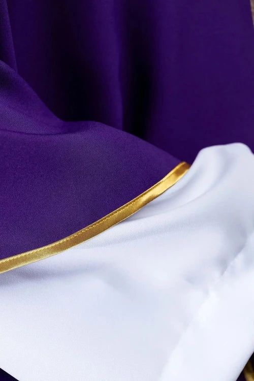 Purple Chasuble with gold IHS embroidery - Variant VI - gallery view 4