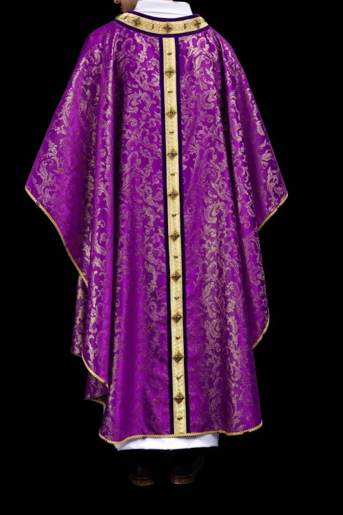 Purple Chasuble with hand decoration with natural stones - Variant II - gallery view 11