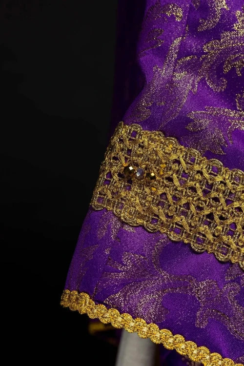 Purple Chasuble with hand decoration with natural stones - Variant IV - gallery view 5