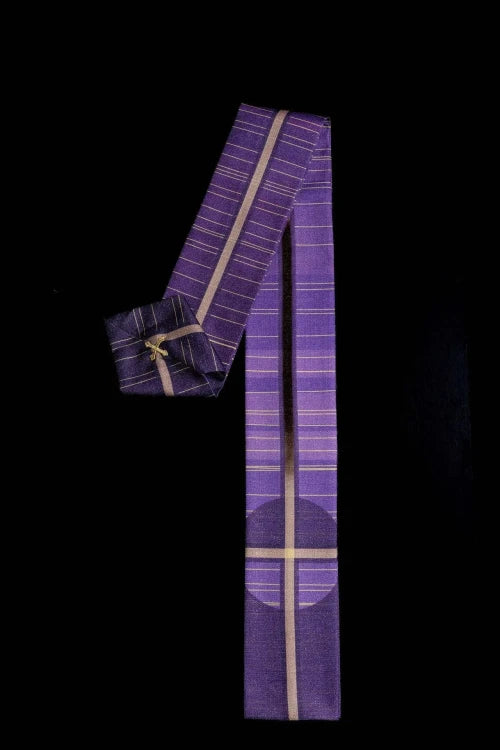 Purple Chasuble with printed cross motif - gallery view 9