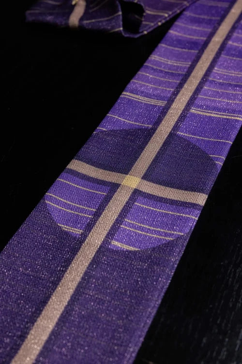 Purple Chasuble with printed cross motif - gallery view 10