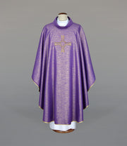 Purple Chasuble with raised modern embroidery - gallery view 1