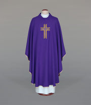 Purple Chasuble with raised modern embroidery - Variant II - gallery view 1