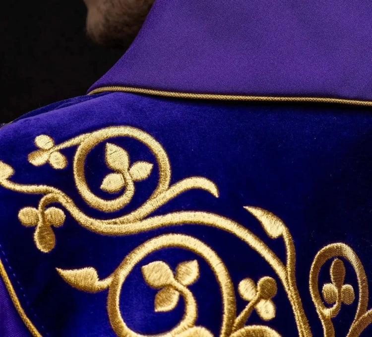 Purple Chasuble with rich embroidery on a velvet panel - Variant I - gallery view 7