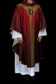 Red chasuble with PAX print — product view