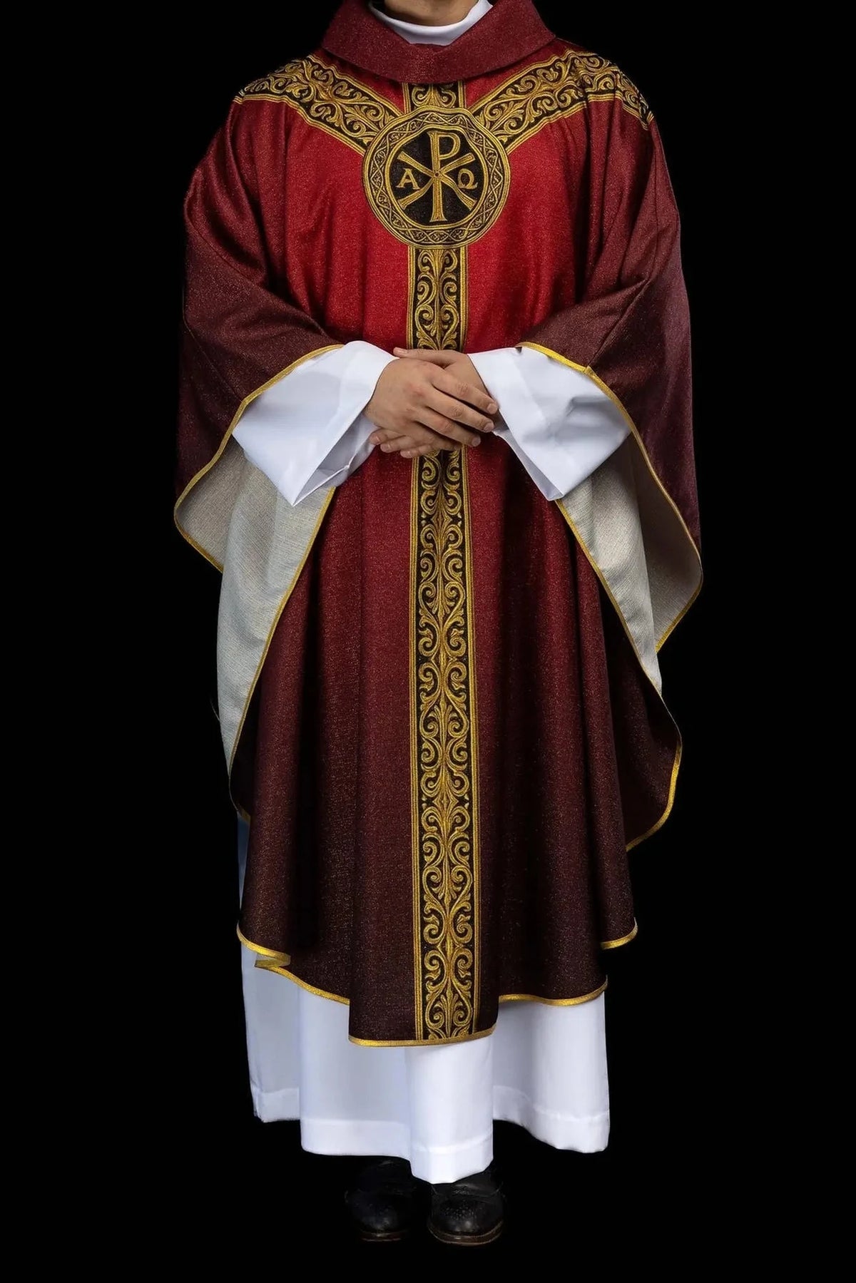 Red chasuble with PAX print — additional product view