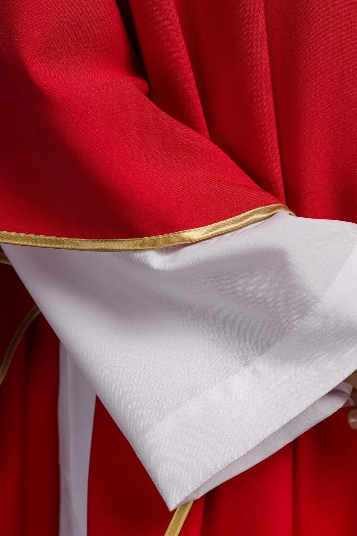 Red Chasuble with Cross and Wheat Embroidery — symbol detail