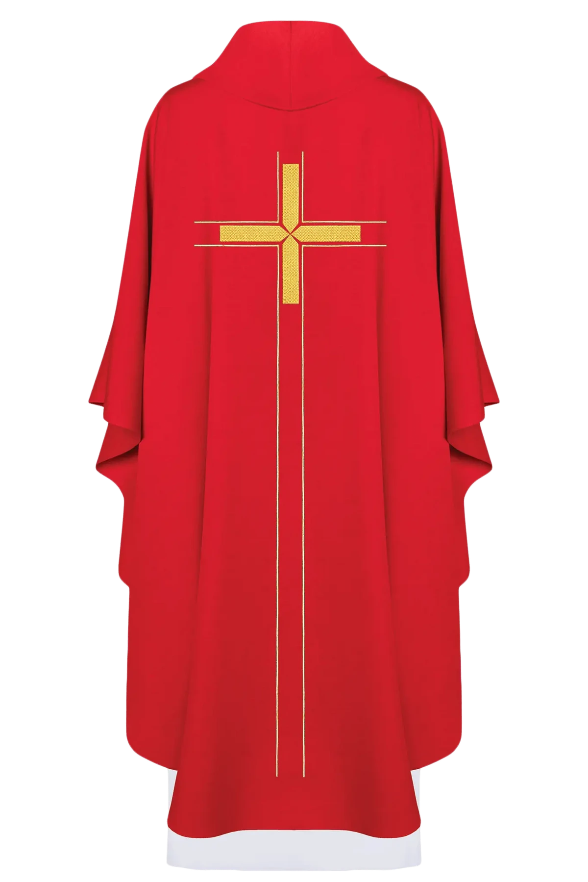 Red Chasuble with Minimalist Embroidery — detail view 34