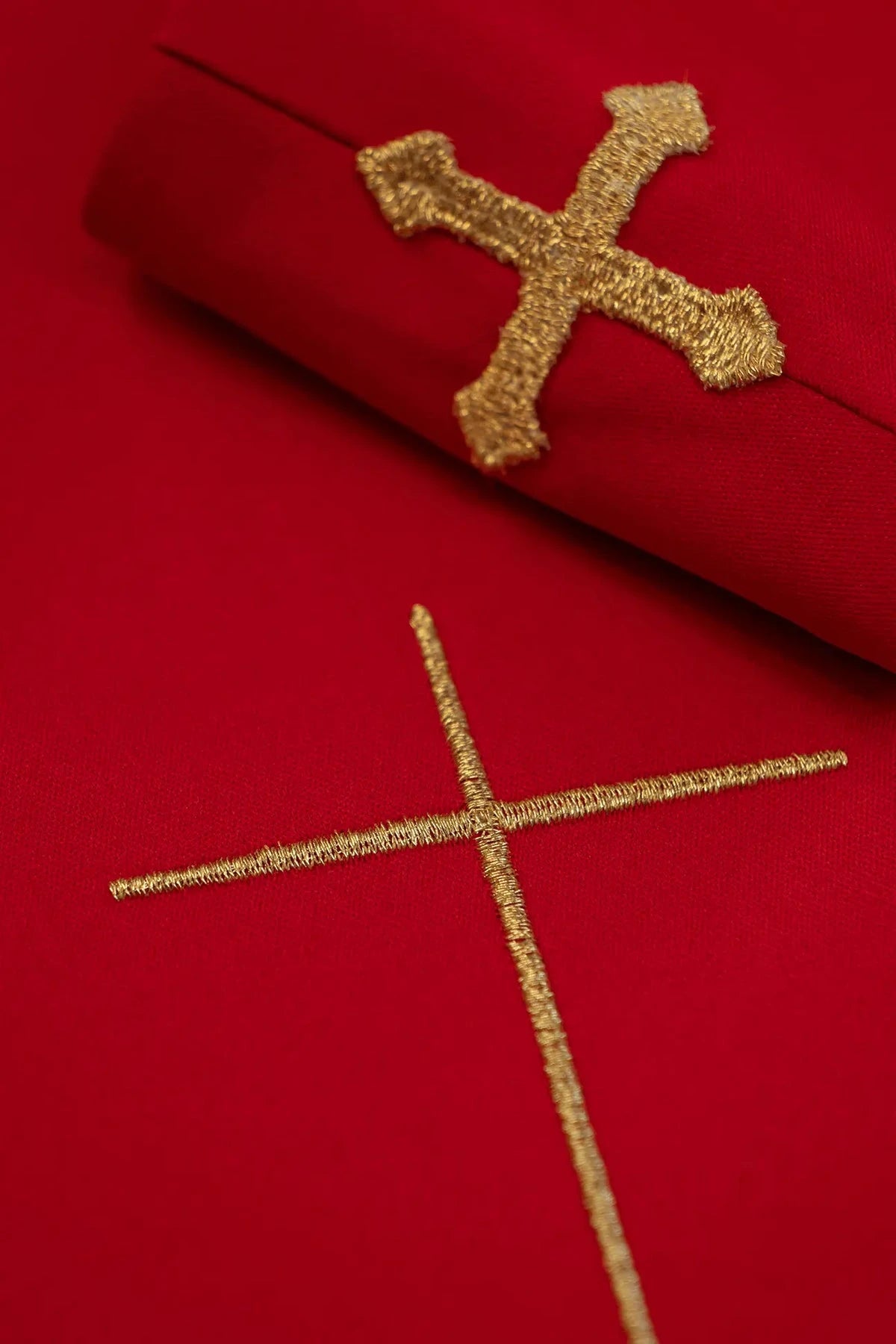 Red Chasuble with Minimalist Embroidery — detail view 40