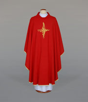 Red Chasuble with Modern Embroidery – Variant II — product view