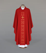 Red Chasuble with Modern Embroidery – Variant III — product view