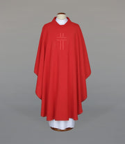 Red Chasuble with Modern Embroidery – Variant IV — product view