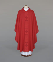 Red Chasuble with Modern Embroidery – Variant VII — product view
