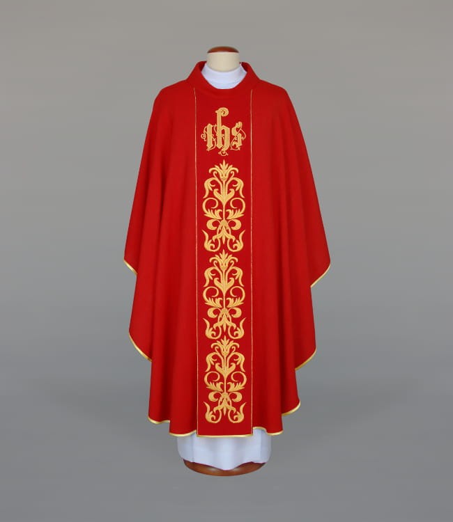 Red Chasuble with Rich Embroidery — product view