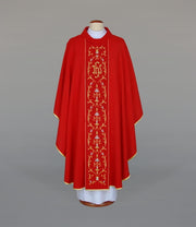 Red Chasuble with Rich Embroidery – Variant II — product view