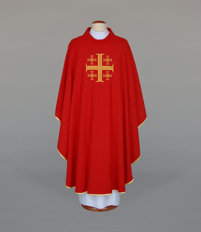 Red Embroidered Chasuble — product view