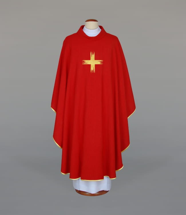 Red Embroidered Chasuble – Variant IV — product view