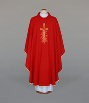 Red Embroidered Chasuble – Variant IX — product view