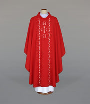 Red Embroidered Chasuble – Variant XI — product view