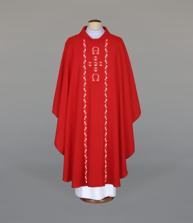 Red Embroidered Chasuble – Variant XI — product view