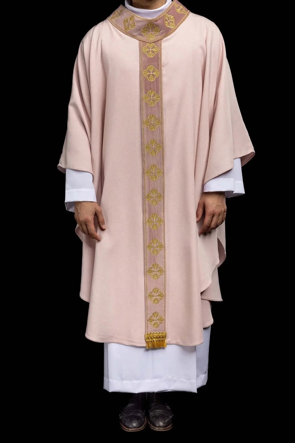Pink Chasuble with Embroidered Cross Orphrey - Variant II - detail 2