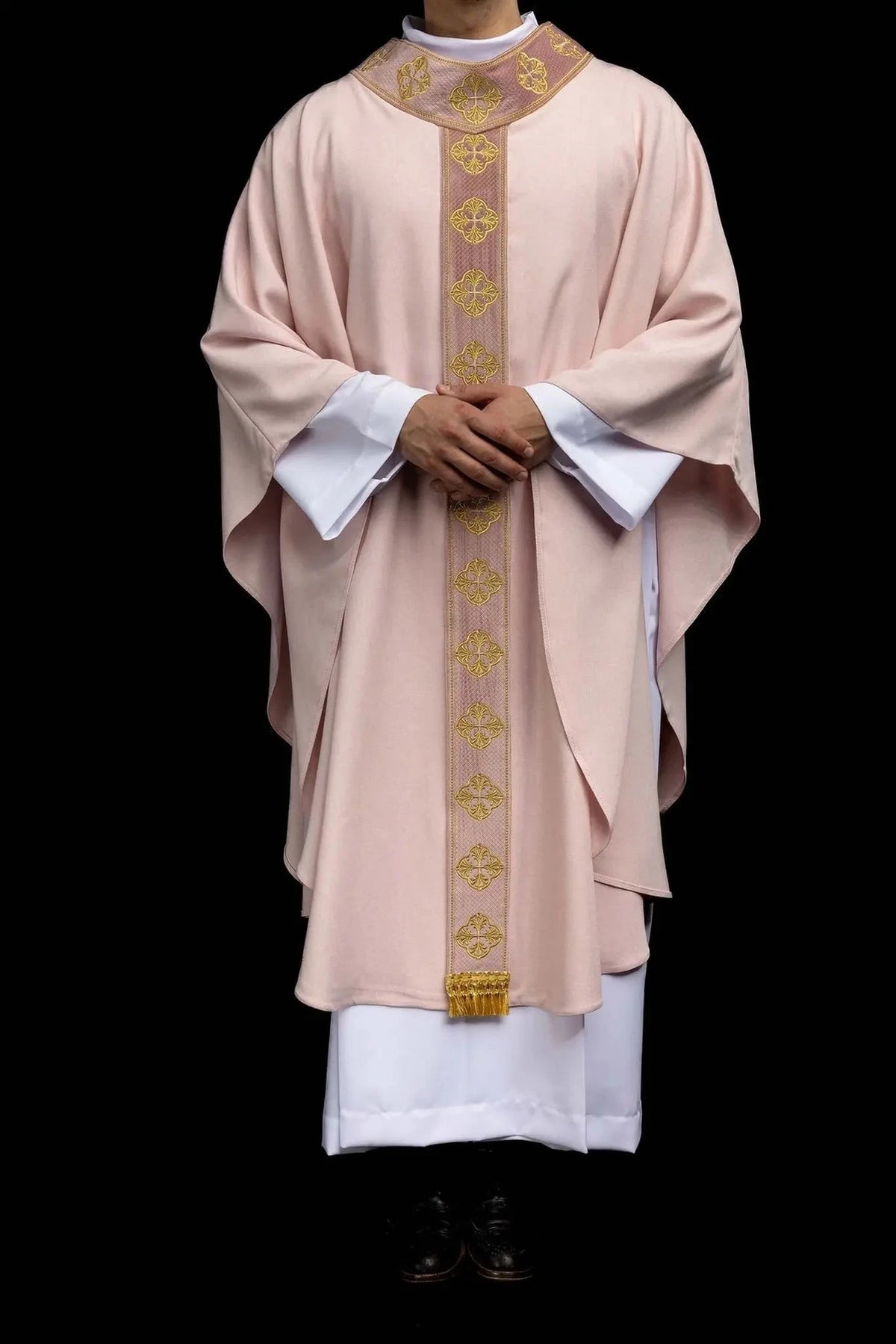 Pink Chasuble with Embroidered Cross Orphrey - Variant II - detail 9