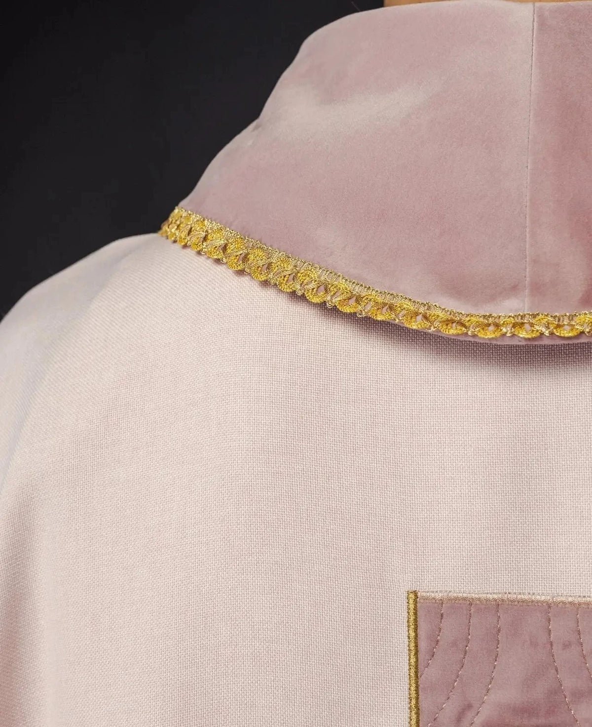 Pink Chasuble with Embroidered Crosses - detail 6