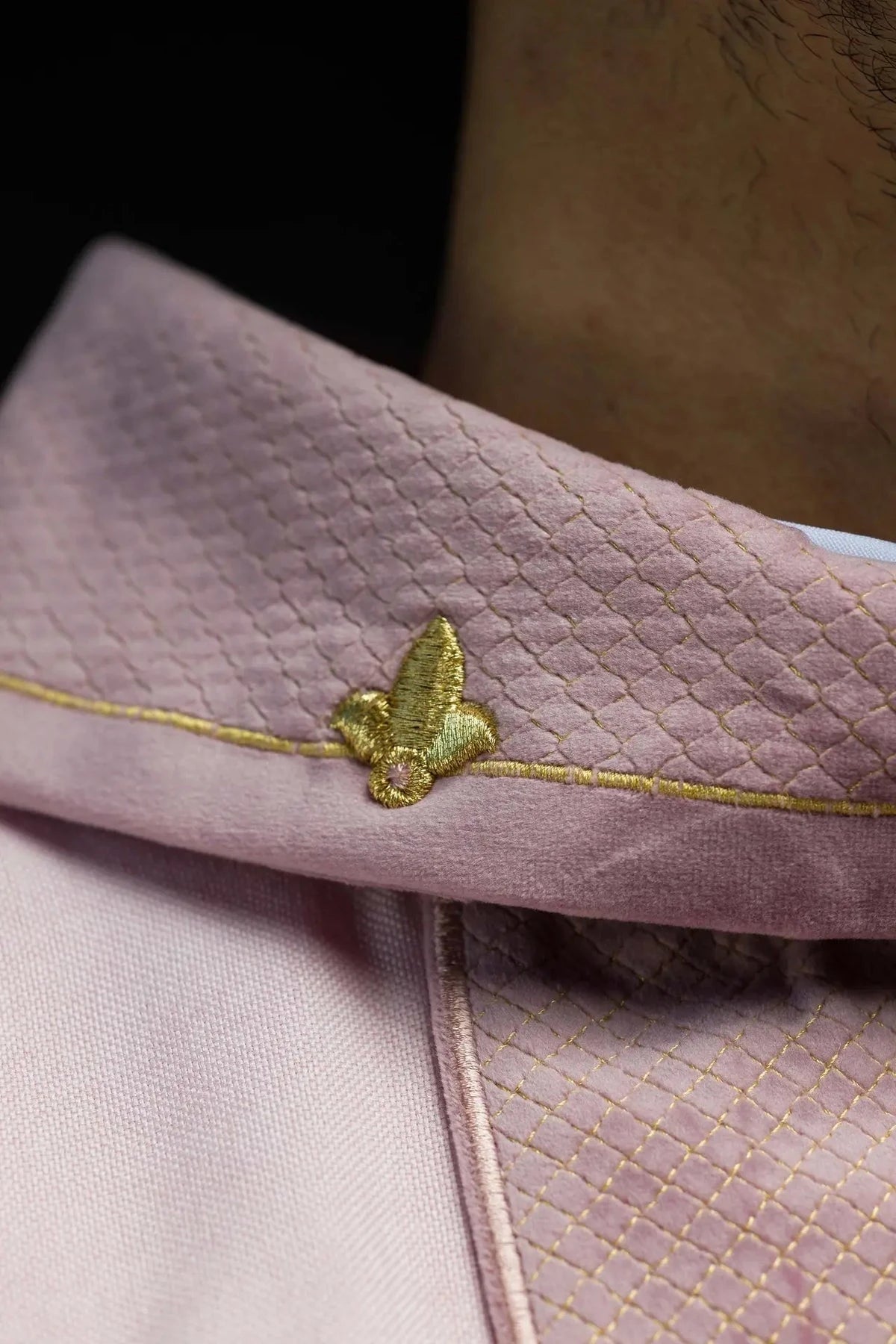 Pink Velvet Chasuble with Ornamental Cross - detail 5