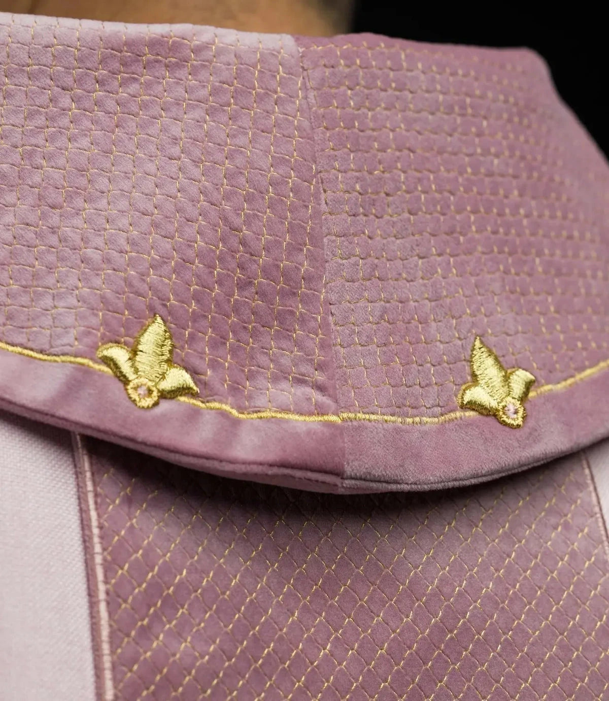 Pink Velvet Chasuble with Ornamental Cross - detail 6