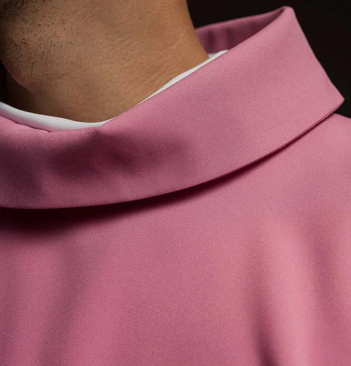 Pink Chasuble with Raised JHS Embroidery - detail 5