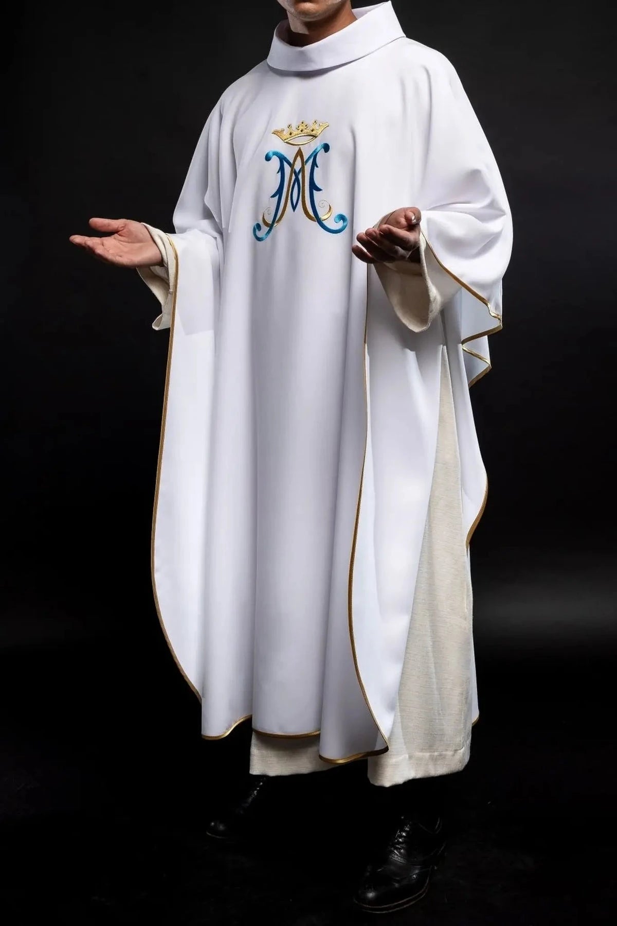 Inner stole — White Chasuble with Marian Embroidery and Inner Stole